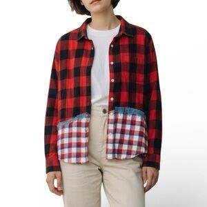 Riley Vintage Clothing 1880 Split Plaid Button Down T-Shirt